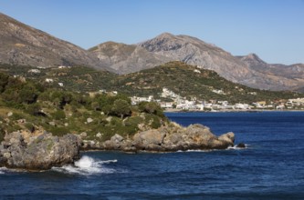 Coastal landscape near Plakias, south coast, Crete, Greece, Europe