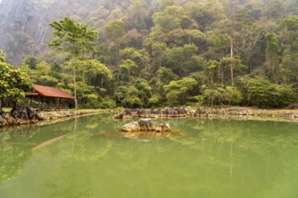 Blue Lagoon 2 swimming area near Vang Vieng, Laos, Asia