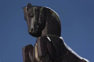 Detail of the Magdeburg Horse Gate, built in 1927 on the occasion of the German Theatre Exhibition,