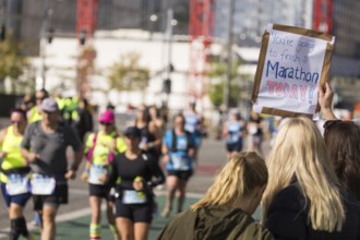 Sign You're going to finish a marathon today at the 50th BMW Berlin Marathon 2024 on 29/09/2024