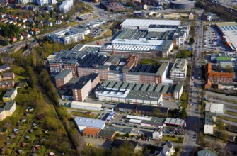 Hauni Technologie GmbH Hamburg Bergedorf, aerial view, demolition, construction site, Körber,