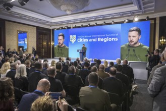 Speech by the Ukrainian President Volodymyr Selenskyj at the Summit of Cities and Regions in Kiev.