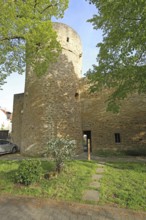 Town tower and historic town wall, Meisenheim, Rhineland-Palatinate, Germany, Europe