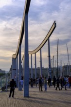 Rambla de Mar at the harbour, Barcelona, Catalonia, Spain, Europe