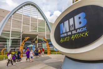 Men In Black Alien Attack attraction at Universal Studios theme park in Orlando, Florida, USA,