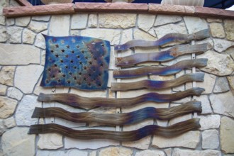 Pueblo, Colorado - An American flag made from steel outside the Center for American Values. The