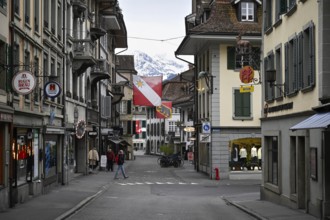 Old town pedestrian zone, Thun, Switzerland, Europe