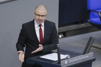 Frank Junge, MdB, SPD, speaks in the German Bundestag. Berlin, 01.02.2024