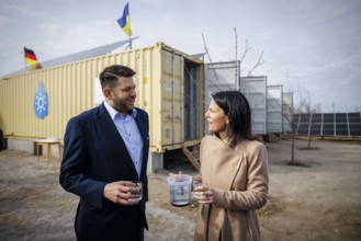 Annalena Bärbock (Alliance 90/The Greens), Federal Foreign Minister, visits a solar water