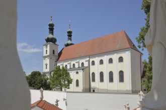 Baroque basilica in Frauenkirchen, Seewinkel, Lake Neusiedl, Burgenland, Austria, Europe