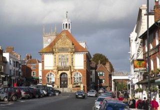 Historic Town Hall building in Marlborough, Wiltshire, England, United Kingdom, Europe