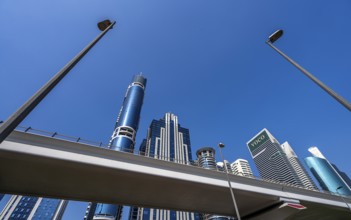 Dubai, Downtown skyscrapers and Sheik Zayed Road, United Arab Emirates, Middle East, Asia