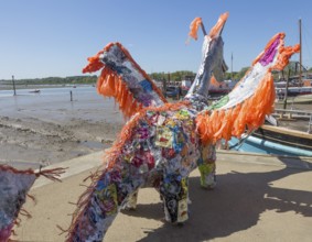 Scruff the Plastic Dragon, Sprit of Beowulf event, Woodbridge, Suffolk, England, UK, 5th May 2018