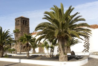 Historic church in village of Oliva, Fuerteventura, Canary Islands, Spain, Europe