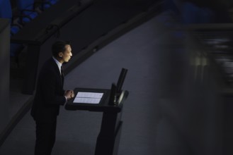 Matthias Helferich, non-attached Member of Parliament, speaks in the German Bundestag, Berlin, 11