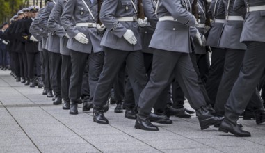 Guard battalion of the Bundeswehr during the final roll call at the Federal Ministry of Defence to