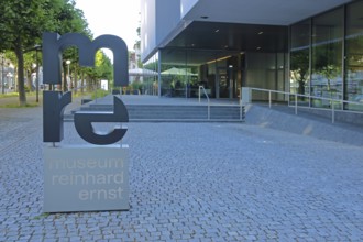 Museum Reinhard Ernst for abstract art, emblem, inscription, Wiesbaden, Taunus, Hesse, Germany,