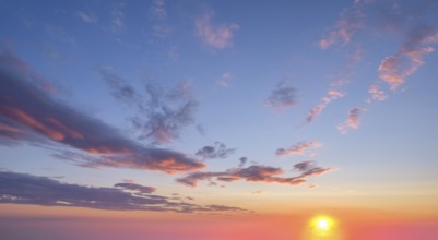 Beautiful dramatic scenic sunset sky background