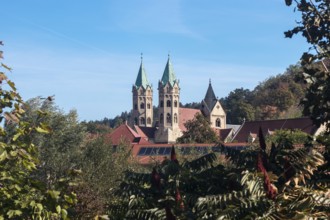 Naumburg, Deutschland, 15. September 2018: Blick auf die Kirche St. Marien in der Weinbaustadt