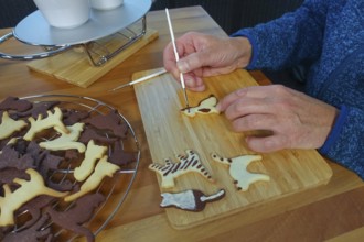 Swabian cuisine, Swabian Christmas biscuits, cookie cutters, shortbread biscuits painted with