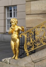 Putti on the flag staircase at the state parliament building, Potsdam, Brandenburg, Germany, Europe