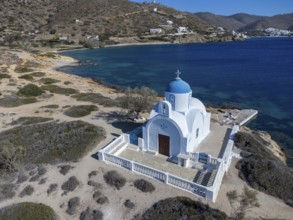 Chapel of St Panteleimon, Katapola, Amorgos, Cyclades, Greece, Europe