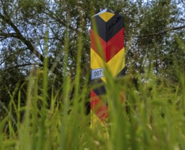 Border area between Germany and Poland, Lower Oder Valley National Park, Brandenburg, Germany,