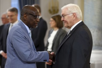 Souleymane Issakou Niger is received by Frank-Walter Steinmeier (President of the Federal Republic