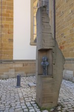 Sculpture and memorial to poet and journalist Christian Friedrich Daniel Schubart, Aalen, Swabian