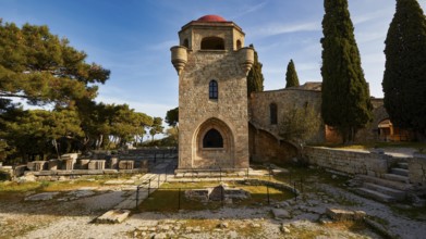 St John's Church, remains of an ancient baptismal font, remains of the Temple of Athena Polias,