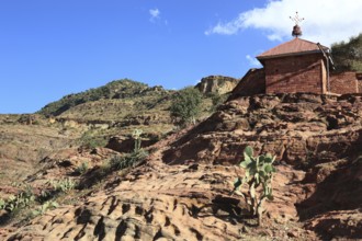 Abraha Atsbeha rock church, Abreha wa Atsbeha monastery, Ethiopia, Africa