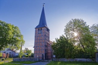 Dannefeld half-timbered church in the UNESCO Drömling Biosphere Reserve. Dannefeld, Hanseatic town