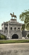 The Grant Monument in Lincoln Park, Chicago, USA, Historic, digitally restored reproduction from a