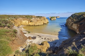 Landscape of the Bay of Islands (Warrnambool) next to the Great Ocean Road in spring, Victoria,