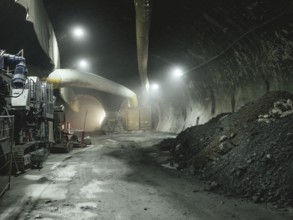 Tunnel section in construction lot H41, Brenner Base Tunnel, Zenzendorf, Tyrol, Austria, Europe