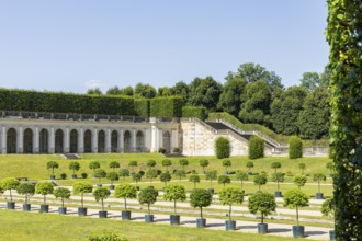 The Grosssedlitz Baroque Garden with the Friedrich Palace is located on a hill on the left bank of