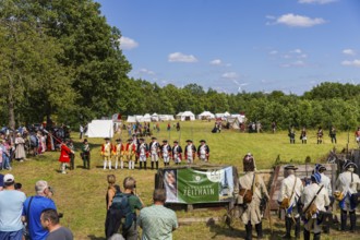 The Great Encampment near Mühlberg, also known as the Lustlager von Zeithain, was a grandiose troop