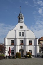 Town hall on the market square, Wolgast, Usedom Island, Mecklenburg-Western Pomerania, Germany,