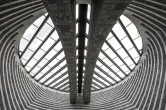 Chiesa di San Giovanni Battista, interior view, architect Mario Botta, Mogno, near Fusio,