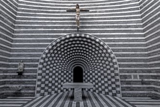 Chiesa di San Giovanni Battista, interior view, architect Mario Botta, Mogno, near Fusio,