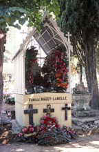 Grave of the Magot Lamelle family, Cahors, Lot department, south-west France 1976