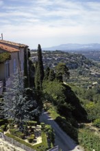 Landscape on the hill of the village of Venasque, Vaucluse, Provence, France 1974