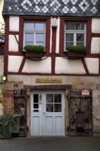 The Goldsmiths, half-timbered house, Old Town, Fürth, Franconia, Bavaria, Germany, Europe