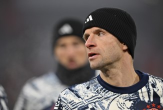 Warm-up training Thomas Müller FC Bayern Munich FCB (25), Portrait, Allianz Arena, Munich, Bavaria,