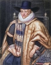 Thomas Egerton Viscount Brackley, Baron Ellesmere, c. 1540, 1617, English lawyer and diplomat. From