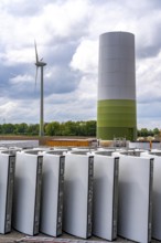 Wind turbine repowering, in the Issum-Oermten wind farm, 9 wind turbines in operation for over 20