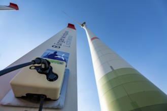 Bürgerwindpark Westernfeld-Buchgarten, near Lichtenau, 11 wind turbines, free charging station for