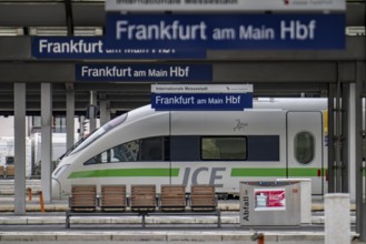 ICE train at Frankfurt am Main Central Station, Hesse, Germany, Europe