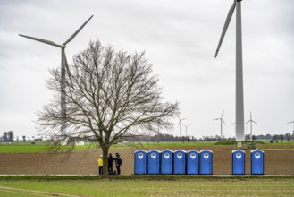 Demonstration against the demolition of the lignite village of Lützerath, from the village of