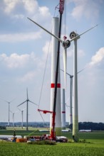 Repowering of a wind farm near Issum, 9 older wind turbines from the manufacturer Enercon (model